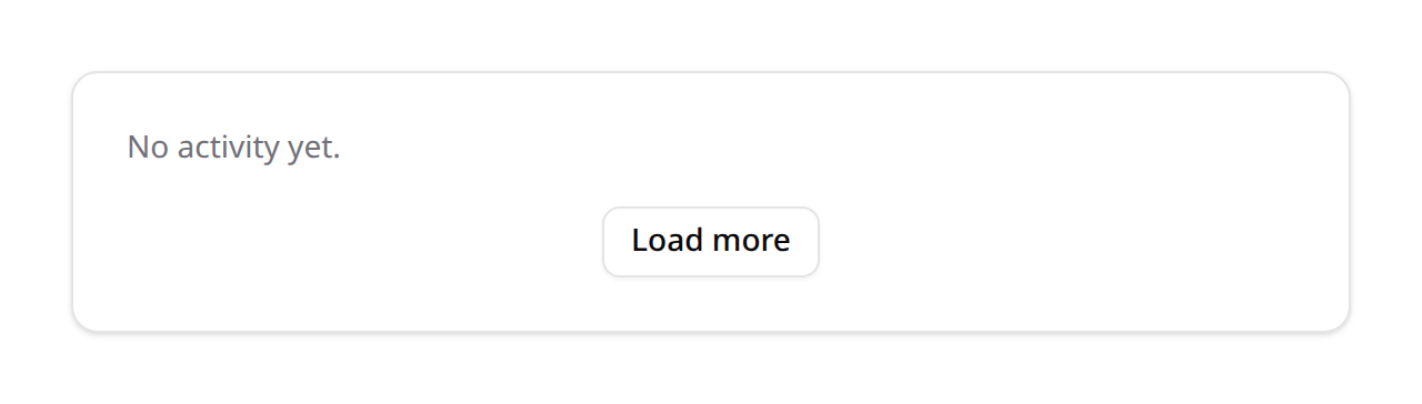 Activity log feed