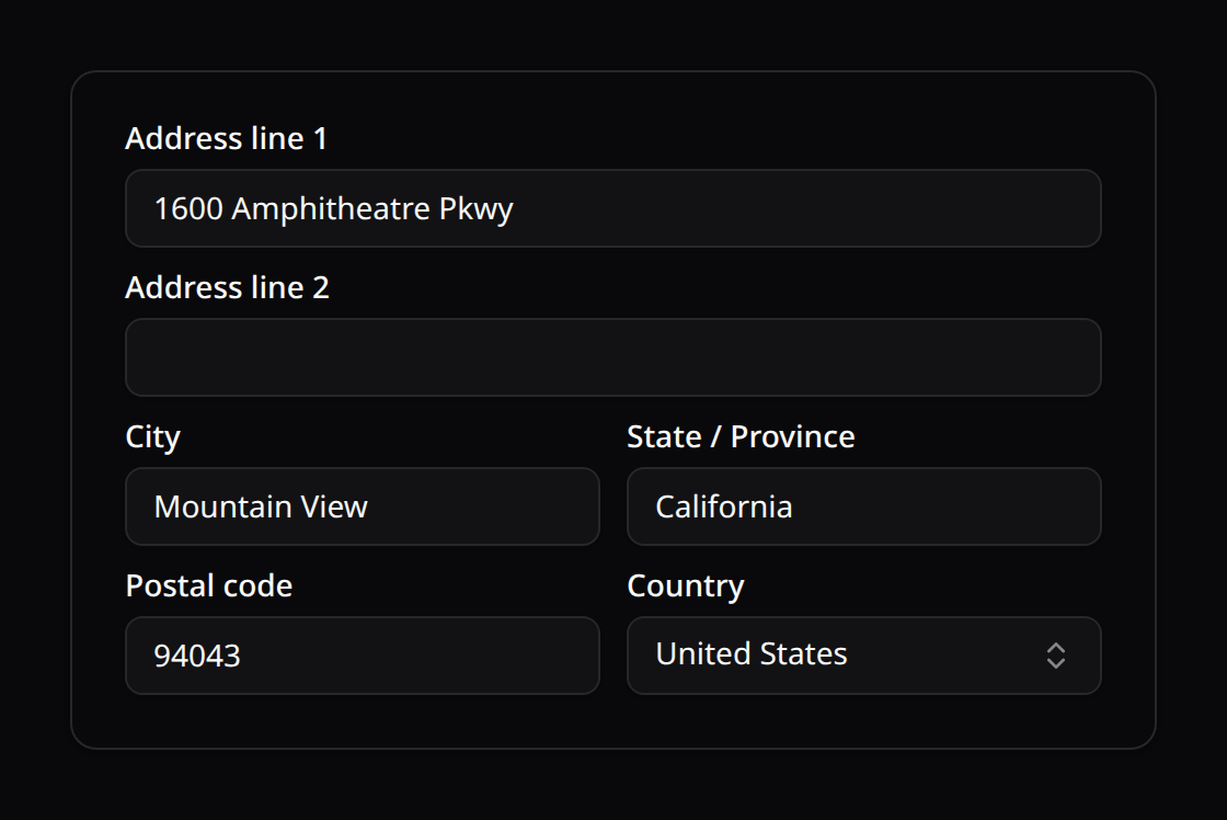 Address picker