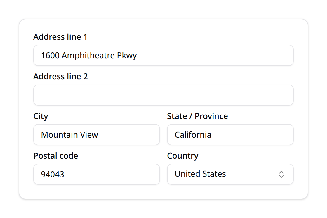 Address picker