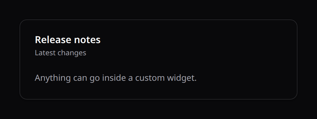 Custom slot widget