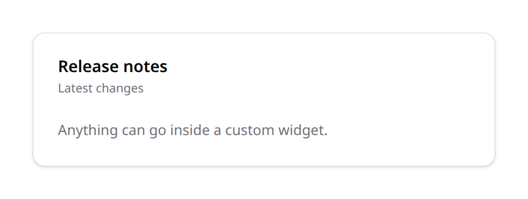 Custom slot widget