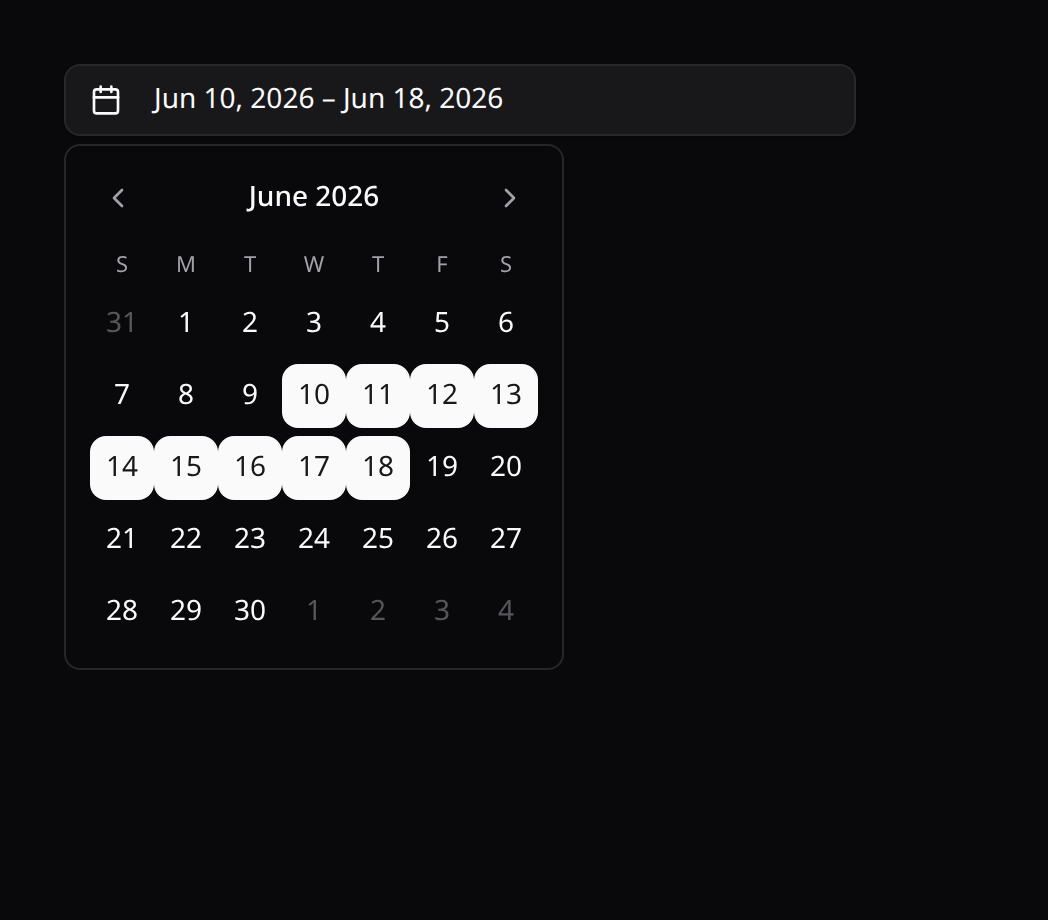 Date range picker