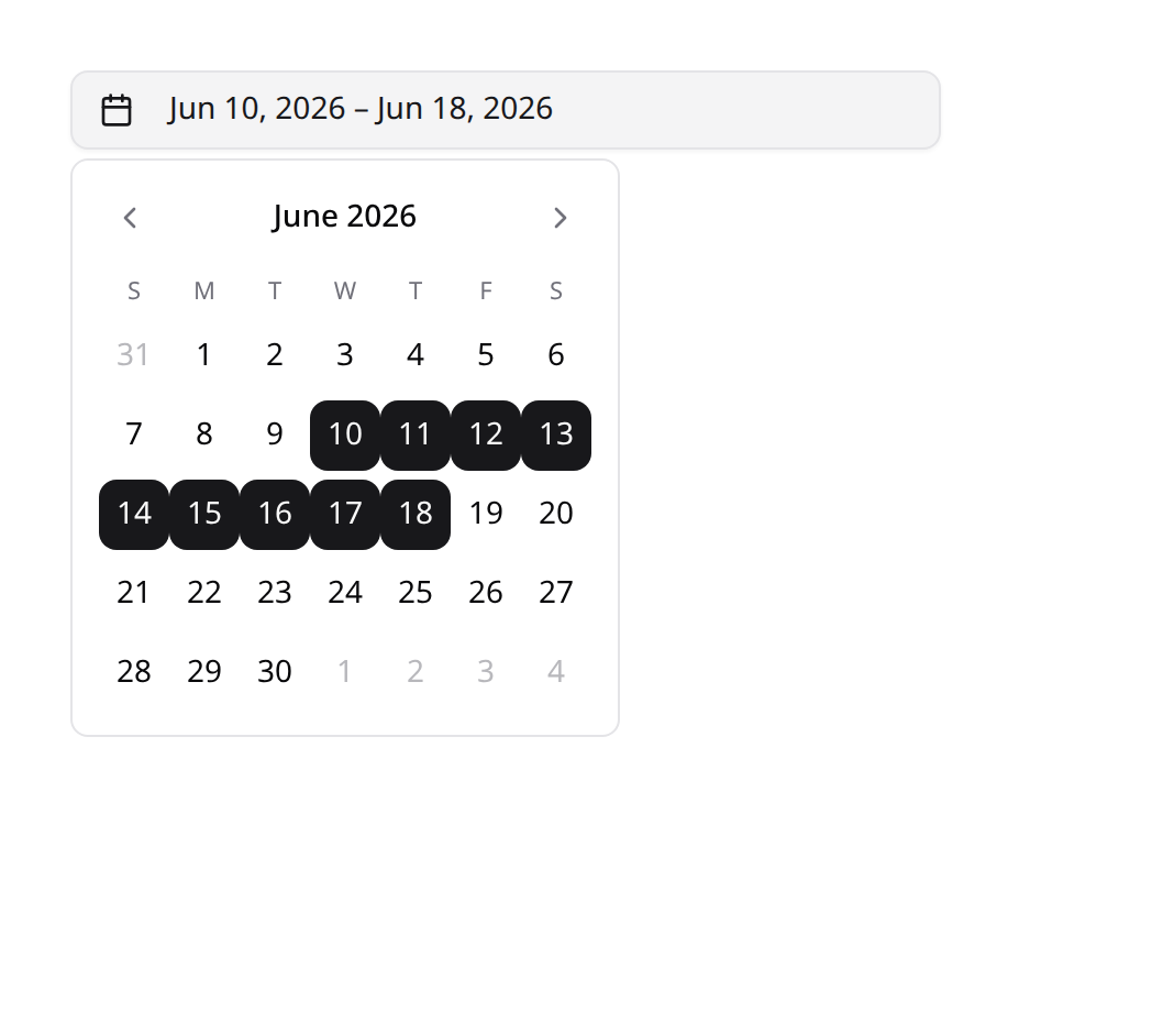 Date range picker
