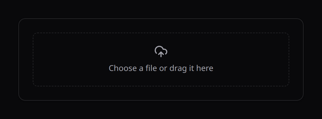 File upload dropzone