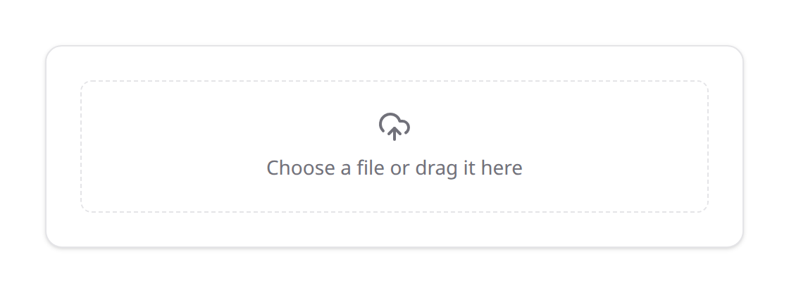 File upload dropzone