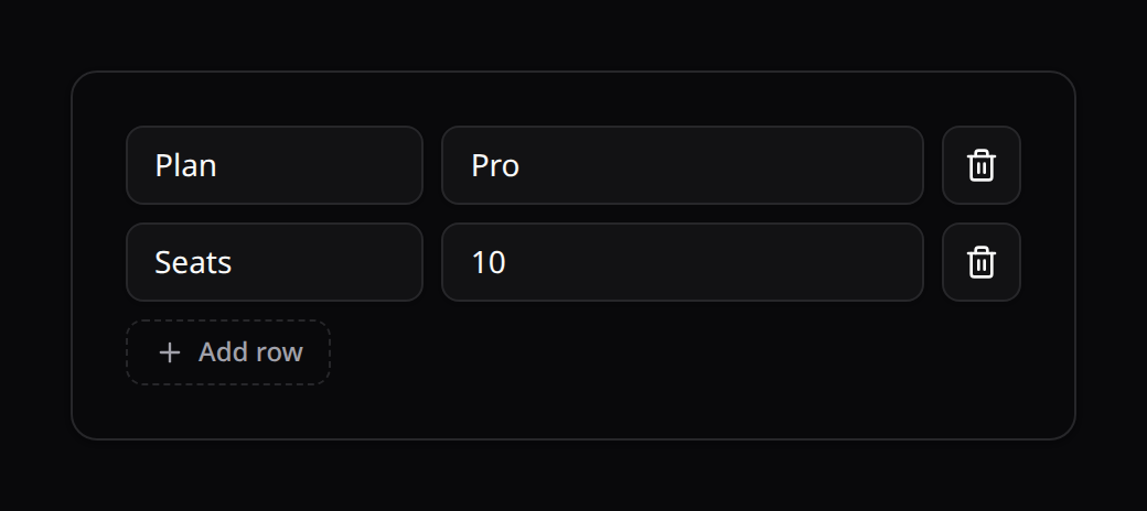 Key-value field