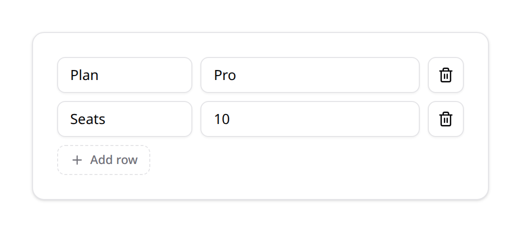 Key-value field