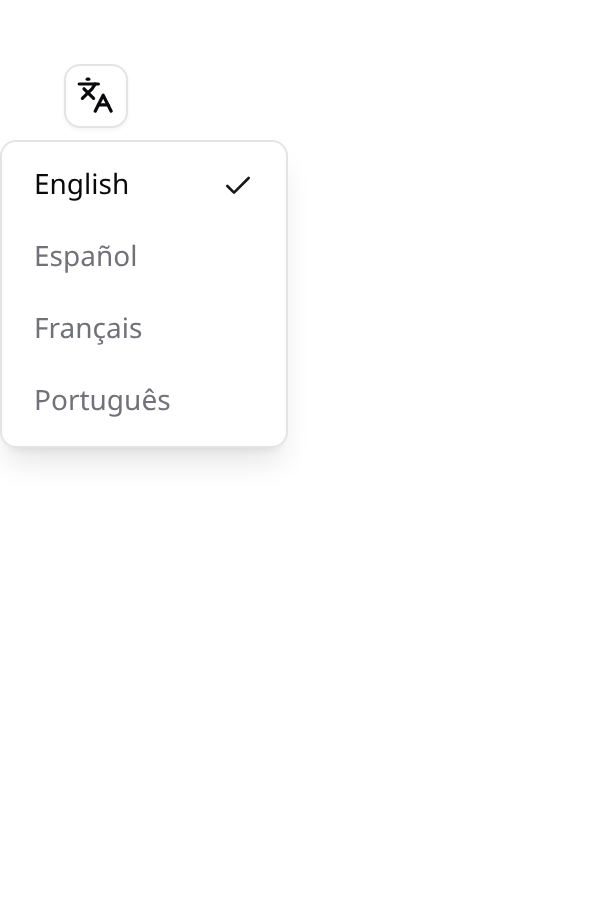 Language switcher dropdown