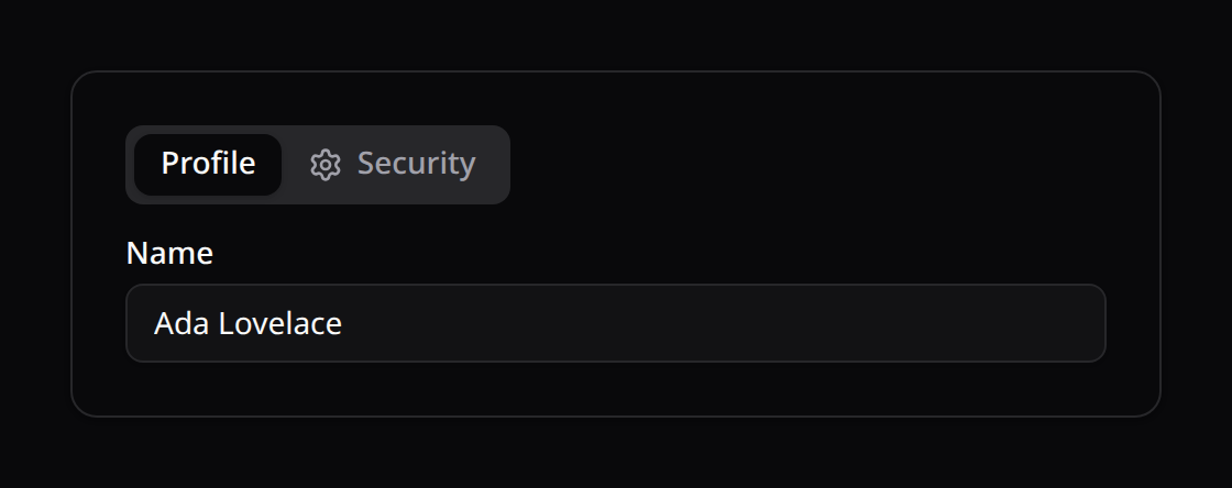 Tabs layout