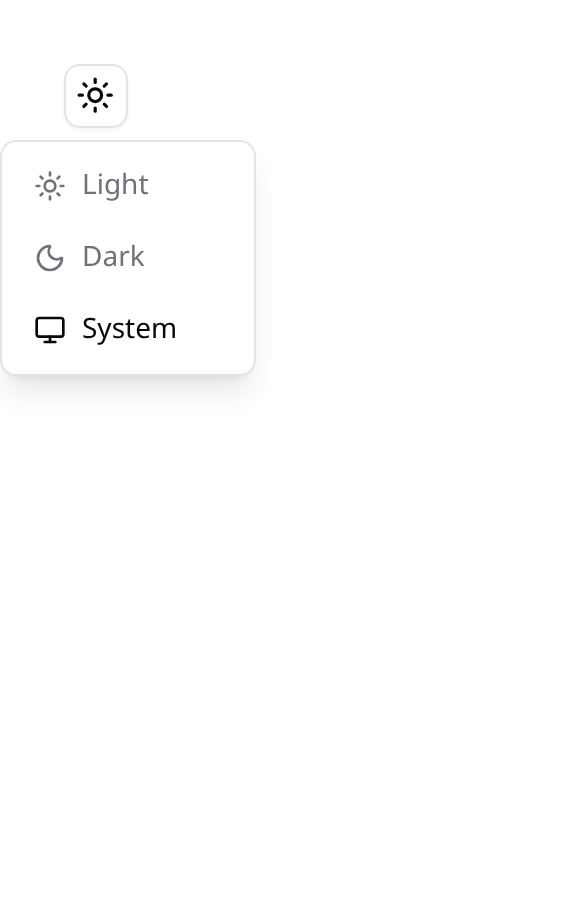 Dark-mode toggle dropdown