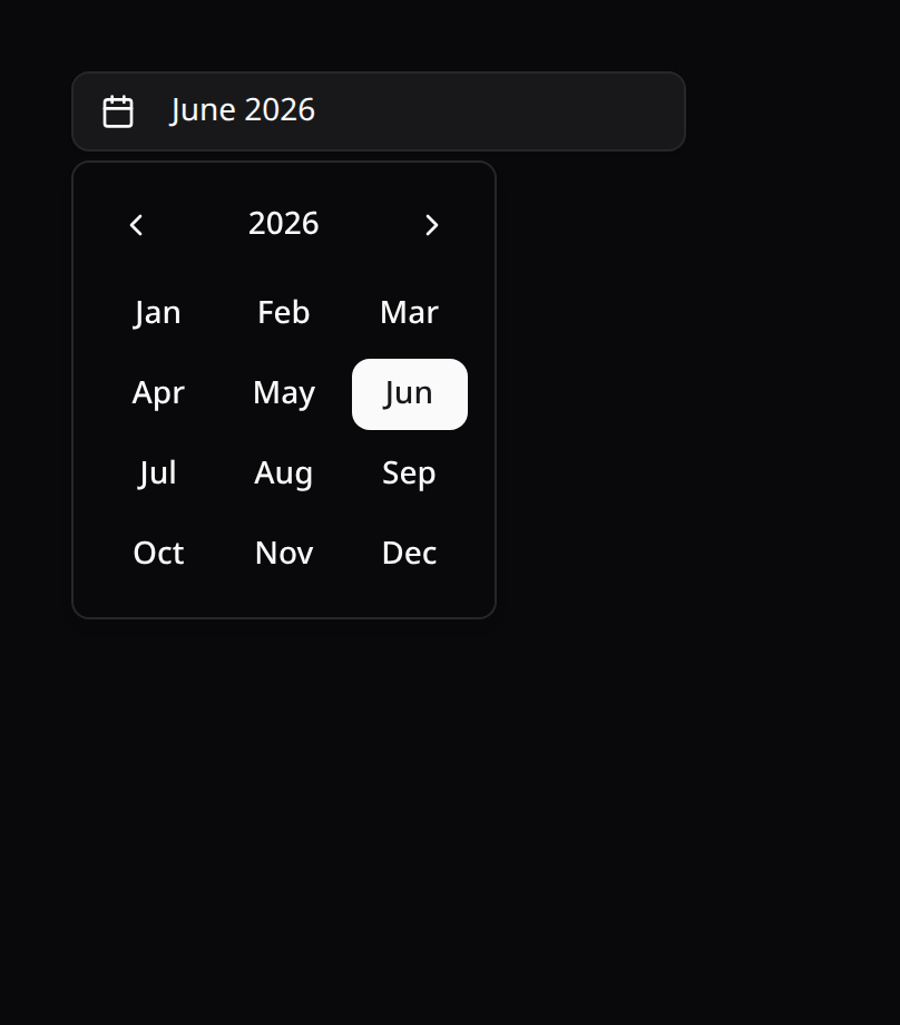 Month picker
