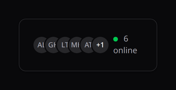 Live online-users facepile