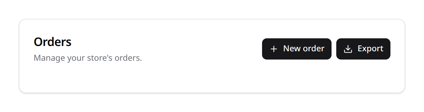 Resource page header with actions