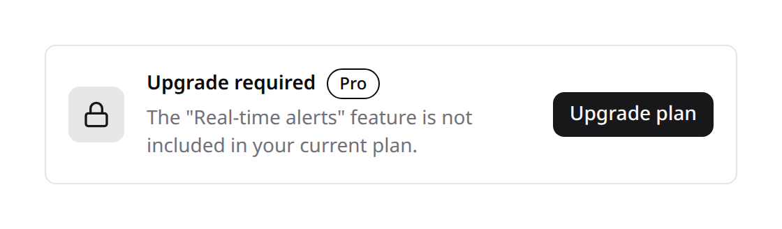 Plan lock — upsell banner