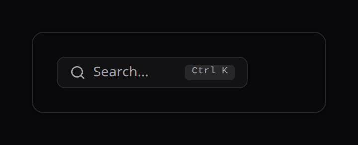 Spotlight header trigger with ⌘K hint