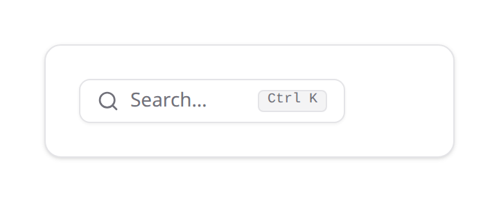 Spotlight header trigger with ⌘K hint