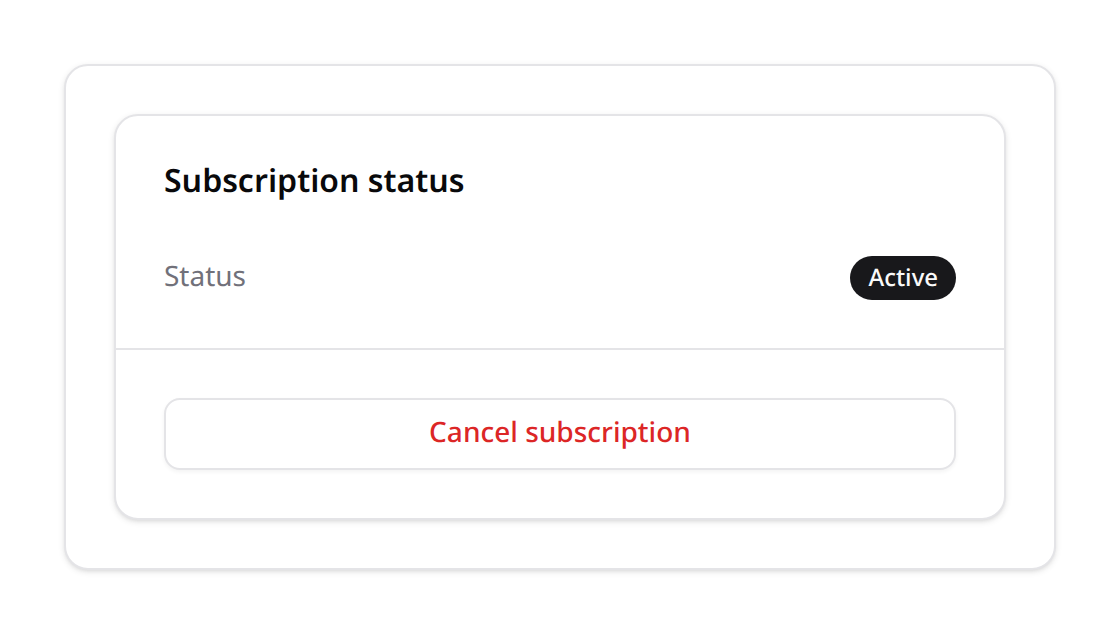 Subscription status
