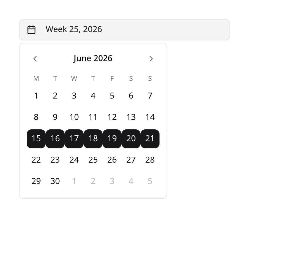 Week picker