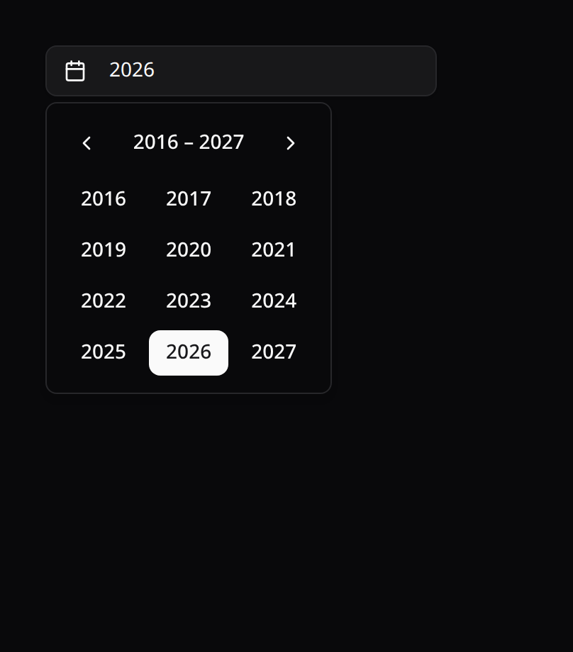 Year picker