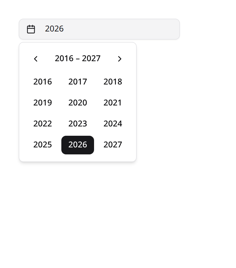 Year picker